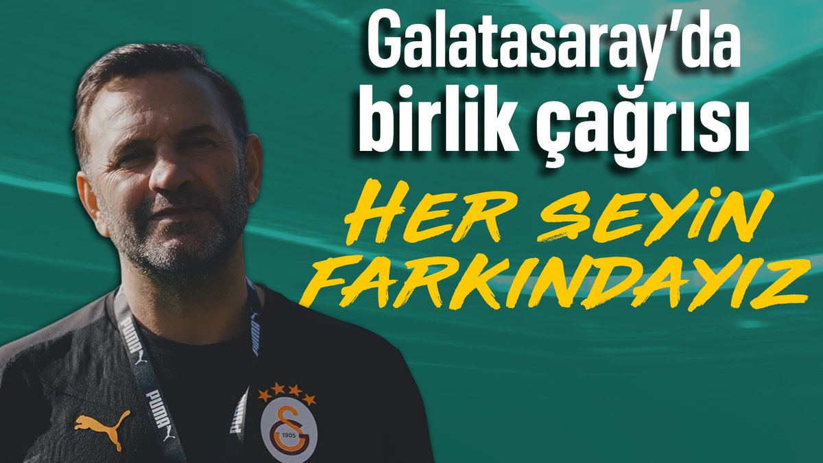 Galatasaraylı futbolcular ve Okan Buruk’tan camiaya birlik çağrısı