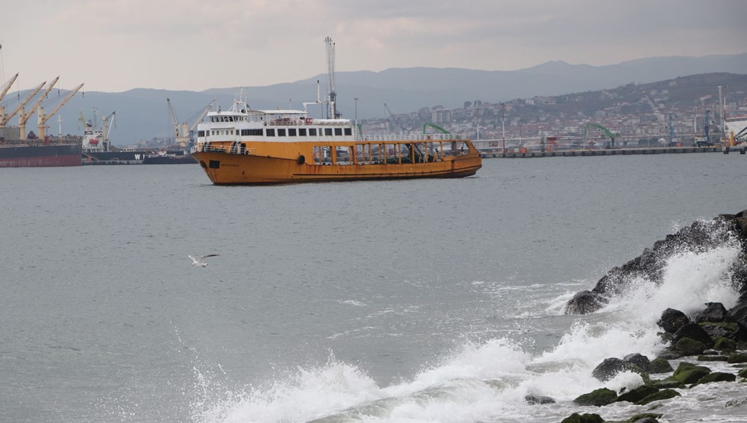 Tekirdağ’da deniz ulaşımına poyraz engeli